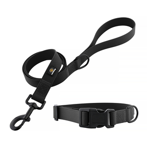 Conjunto de <span class=keywords><strong>Collar</strong></span> y correa para perro, impermeable, de <span class=keywords><strong>PVC</strong></span>, Correa con hebilla de liberación rápida y gancho de aleación de Zinc, OEM/ODM - Product Image 4