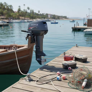 Nuevo Motor Fuera de Borda de Gasolina de 15 HP y 2 Tiempos, Encendido CDI, Refrigerado por Agua, 246 CC, Engranaje F-N-R, Arranque Manual para Kayak Inflable - Product Image 2