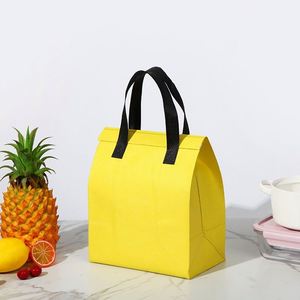 Sac isotherme personnalisé en non-tissé avec logo, sac de livraison alimentaire en aluminium pour desserts, sac de transport avec poignée - Product Image 2