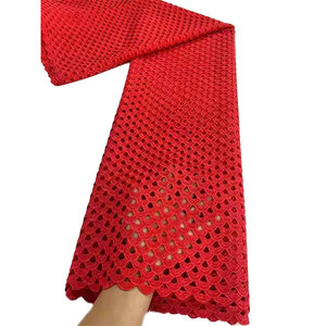 NI.AI tela de encaje africano 5 yardas cordón elegante tela de encaje blanco para Aso Ebi - Product Image 2