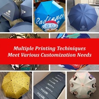 Parapluie pliable automatique anti-UV avec logo, cadeaux d'affaires classiques promotionnels personnalisés BSBH, trois plis, protection contre la pluie et le soleil