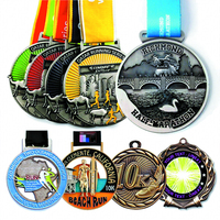 Médaille sportive émaillée personnalisée professionnelle, médailles annuelles pour cyclisme et motocyclisme, récompense en cuivre