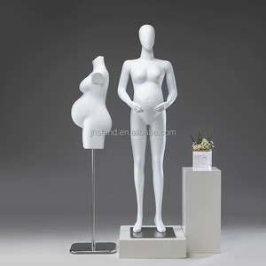Mannequins de femme <span class=keywords><strong>enceinte</strong></span> en fibre de verre blanche, corps entier debout, pour vitrine de magasin - Product Image 3