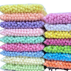 500g/bag 6-16mm Acrylic colorful Loose Non-Porous Beads Plastic No Hole Round Solid Color Bubblegum Beads For Making Diy Jewelry