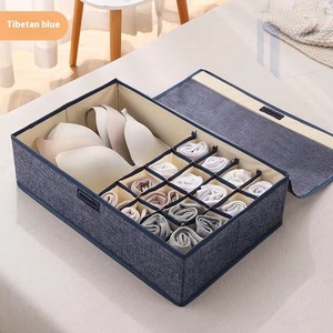 Dustproof Foldable Lid Underwear Fabric Storage Boxes <strong>Drawer</strong> Organizer <strong>Divider</strong> <strong>for</strong> Clothing Sock Ties Bra Handkerchiefs Belts - Product Image 6