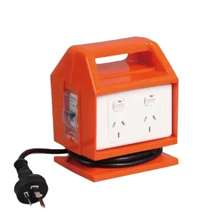 Power Outlet portabel luar ruangan, dengan keamanan RCD penjaga 15A sampai 10A soket ekstensi