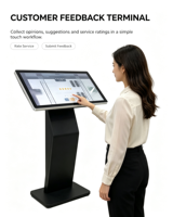 Kiosque d'information multimédia interactif LCD 50 pouces tout-en-un avec écran tactile pour l'extérieur, idéal pour les centres commerciaux et les ascenseurs