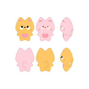 定制磁性毛绒动物钥匙圈迷你填充猫包吊坠搞笑情人节毛绒钥匙扣礼品 - Product Image 3