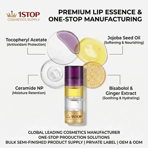 Aceite Labial Raro, Brillo Labial Líquido de Larga Duración en 5 Colores, Base para el Cuidado de los Labios - Product Image 2