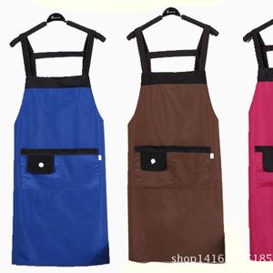カスタマイズ可能<span class=keywords><strong>PVC</strong></span>大人用キッチンエプロンシンプル無地防水オイル-家庭用織りロゴ広告用調理用 - Product Image 2