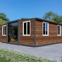 Villa préfabriquée modulaire à deux étages en acier léger avec panneaux sandwich isolés, montage facile pour magasin et bureau