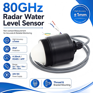 Capteur de niveau d'eau radar 80 GHz à sortie directe d'usine, 1 mm, IP67, pour la surveillance extérieure des rivières et des réservoirs - Product Image 5