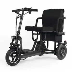 Aluminum Folding 3 Wheel Elderly Mobility Scooter With Seat And 350W Motor