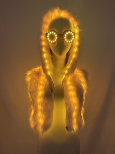 Gilet à capuche en fausse fourrure LED RGB pour <span class=keywords><strong>femme</strong></span>, <span class=keywords><strong>tenue</strong></span> lumineuse pour festival, veste en fourrure rechargeable à couleurs changeantes pour rave, <span class=keywords><strong>Burning</strong></span> <span class=keywords><strong>Man</strong></span> - Product Image 6