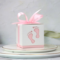 Boîtes d'emballage auto-érectables en carton de luxe, personnalisées et imprimées, biodégradables, pour snacks et chocolats de fête prénatale, vente en gros