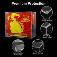 Boîte de protection en acrylique personnalisée pour cartes, boîte de booster, boîte d'entraînement Elite, vente en gros