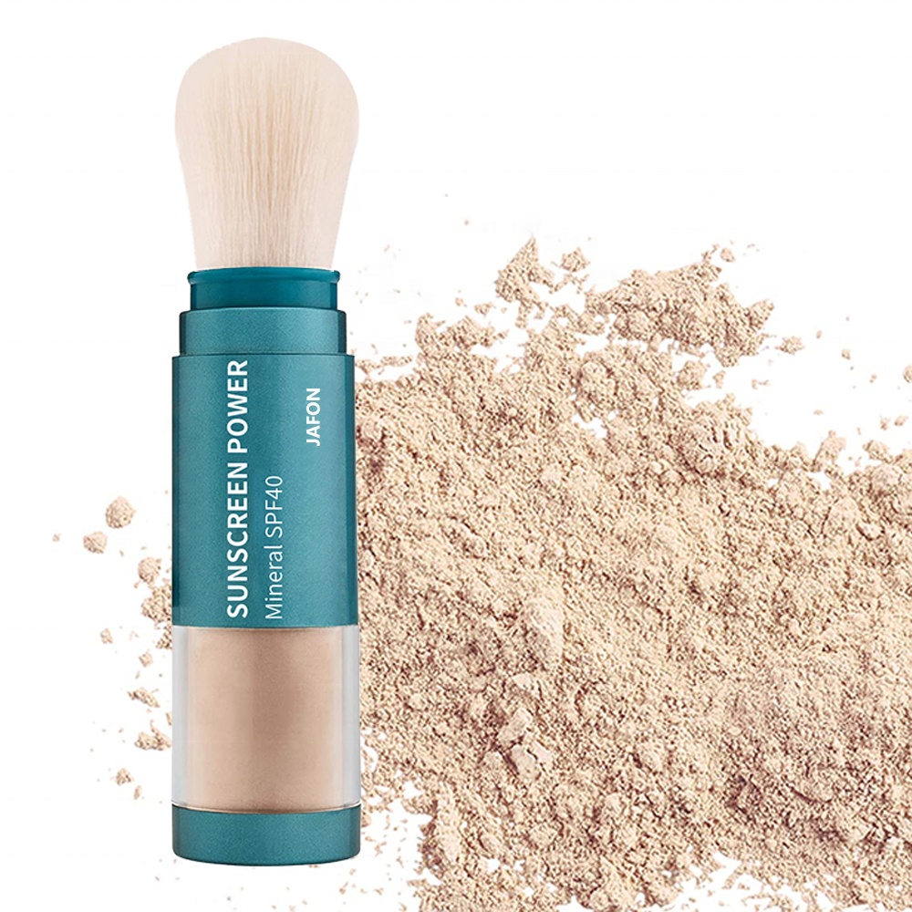 Косметическая баночка Jafon, кисть для пудры, многоразовая минеральная Солнцезащитная Кисть для макияжа с spf