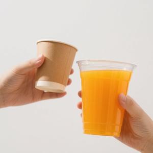 Gobelets en papier jetables personnalisés sans PFAS, à double paroi, biodégradables, pour les services de boissons des cafés, avec couvercles - Product Image 2