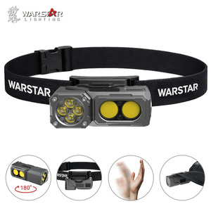 ไฟฉายคาดศีรษะ LED กันน้ำแบบชาร์จไฟได้ 700 ลูเมน พร้อมเซ็นเซอร์ตรวจจับความเคลื่อนไหว COB หมุนได้ 180 องศา สำหรับตั้งแคมป์ เดินป่า ตกปลา วิ่ง - Product Image 1