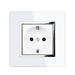 Sockets And Switches Electrical German Quick Wiring Glass Panel Ac Power Eu Socket Wall