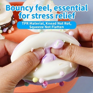 ของเล่นบีบเค้กน่ารัก ของเล่นบีบ TPR นุ่ม บรรเทาความเครียด ของเล่นขายส่ง ของขวัญแปลกใหม่สำหรับเด็ก - Product Image 5