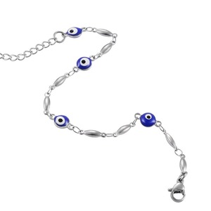 Bracelet pour femme en acier inoxydable avec maillons et chaîne de main, avec rallonge de 3 mm - Product Image 4