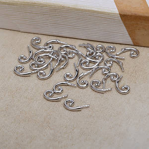 Accessoires de queue en argent S925 faits à la main, perles en forme baroque à faire soi-même, plateau vide, corne de mouton 4782, poignée de théière, 5 pièces pour bijoux - Product Image 3