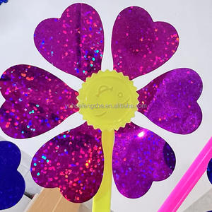 Große Stange Windrad Kunststoff Cartoon Super Windmühle Kinder DIY Tier Wind Spinner Szene Einstellung Dekoration für Kinderspiel zeug - Product Image 3