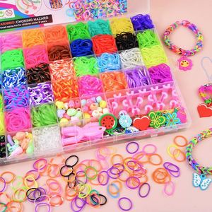 Making Craft Kits Gift for Kids 40-Color Rubber <strong>Loom</strong> <strong>Bands</strong> Starter Kit Plastic DIY Bracelet Making Craft Kits Gift for Kids - Product Image 6