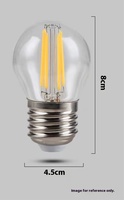 Ampoule LED basse tension 3v5v12v24v E27/E14 Dimming DC Warm Light Tungsten St64 Corps en verre pour usage résidentiel