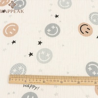 HAPPEAK haute qualité souriant impression mousseline coton tissu Double gaze coton imprimé tissu pour bébé porter
