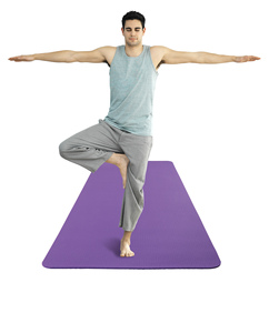 YINGUAN - Tapete de Yoga Ecológico, Duradero, Elástico, de Goma de Alta Densidad, Plegable, Lavable, Cojín Integrado para Fitness, Ejercicio y Pilates - Product Image 2