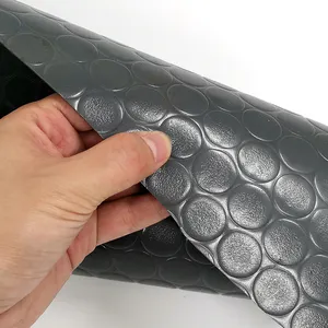 Pvc Vinyl Coin Pattern Floor Sheet Mat In Roll For Garage Car Bus Warehouse Workshop Flooring Matting Water Proof Non-Slip