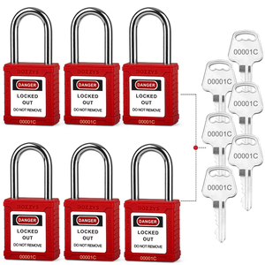 BOZZYS <span class=keywords><strong>cadenas</strong></span> de sécurité serrure de verrouillage <span class=keywords><strong>cadenas</strong></span> identiques 38mm industriel Loto verrouille le même verrouillage de clé-Tagout - Product Image 1