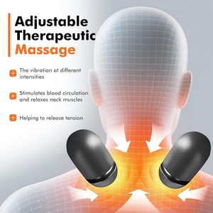 Almohada Masajeadora de Cuello para Alivio del Dolor Muscular Profundo con Calor, Masajeador Inalámbrico Recargable con Tracción para la Columna Vertebral y Hombros - Product Image 4