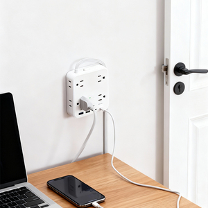 Mỹ tiêu chuẩn chuyển đổi ổ cắm Bảng điều chỉnh tùy chỉnh chúng tôi phong cách Power Strip 8 AC cửa hàng 2 USB một 2 USB C Power Strip mở rộng cắm - Product Image 4