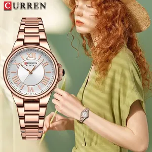 Montres-bracelets pour femmes CURREN 9091, charme romantique, design tendance, <span class=keywords><strong>montre</strong></span> à quartz fine avec aiguilles lumineuses, <span class=keywords><strong>bracelet</strong></span> en acier inoxydable - Product Image 4