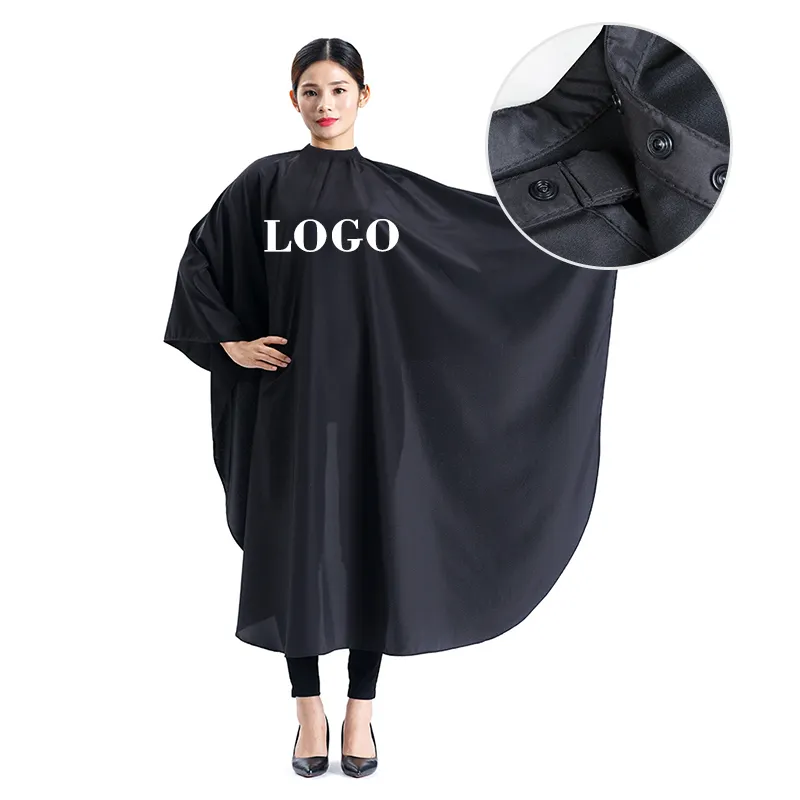 Mode Volants Salon Cape Polyester Coiffure Capes Imperméable Cheveux Barber Salon Cape