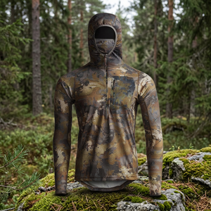 Ainfad Core Lightweight 100% Polyester UPF 50 Quick Dry <b>Camouflage</b> Pullover Hoodie & <b>Shirt</b> for Men Hunting & Fishing 180g - Product Image 2