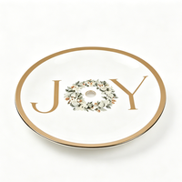 Support à gâteau à trois étages en mélamine sur le thème de Noël, plateau rond multi-tailles pour desserts de fête