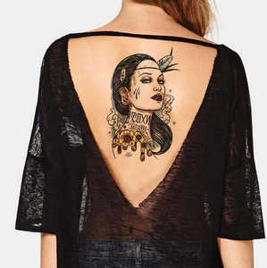 Disegni floreali realistici tatuaggi a maniche impermeabili a lunga durata per adesivi tattili mezzo braccio per il corpo del Festival - Product Image 5