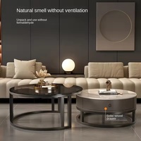 Ensembles de tables basses, table basse en dalle de roche, meubles de salon, table à thé contemporaine pliable, durable, luxe léger