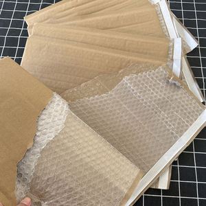 Enveloppe d'expédition A5 personnalisée avec logo, marron, pour pochette poly avec rembourrage à bulles, pour supermarché, épicerie et promotion - Product Image 3