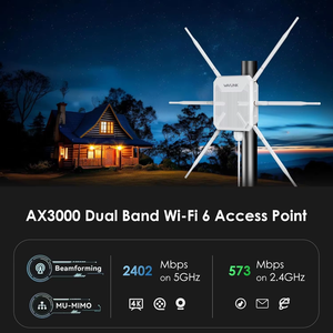 Point d'accès extérieur compatible Starlink à bon prix, six antennes omnidirectionnelles WL-WN588HX3, répéteur AP Wavlink AX3000 WiFi6 - Product Image 6