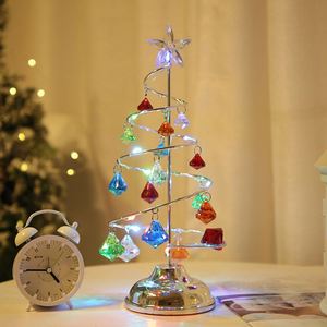 Hot Sale Cold White <b>LED</b> Battery Powered Eco-friendly Christmas <b>Tree</b> Light with Crystal Ornaments Holiday Kid Gifts - Product Image 1