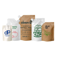 Sachet Doypack Rectangulaire 200 ml de Qualité Supérieure pour Savon Liquide avec Bec Verseur, Anti-Enfant, Sans BPA, Écologique et Durable