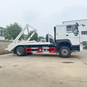 Camion benne basculante lourde HOWO 12 m³ avec bras pivotant pour la collecte des déchets à vendre - Product Image 1
