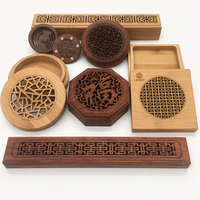 Brûleur en bambou écologique personnalisé avec gravure laser, design zen moderne, couvercle ajouré pour la décoration de spa et de bien-être de luxe