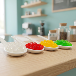 Perles de boba éclatantes à la myrtille de haute qualité, 3,2 kg, boîte et bouteille, ingrédients pour smoothies - Product Image 3