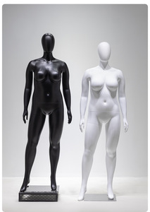 Hot bán sợi thủy tinh lớn ngực lớn hip nữ cộng với kích thước mannequin mô hình đầy đủ cơ thể người giả đứng Matte Trắng mannequin - Product Image 3